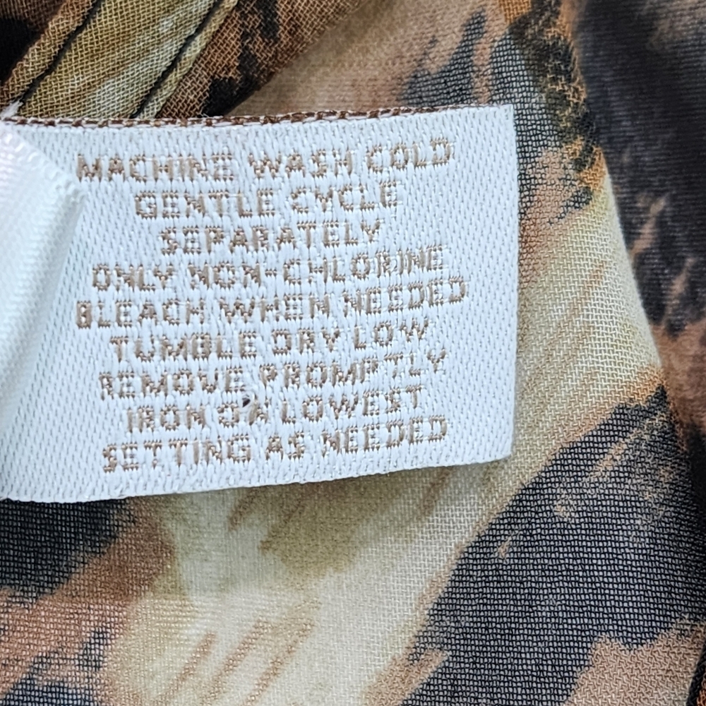 Chico's Women's Lightweight Animal Print Sheer Caftan Cover Up - S/M - Picture 6 of 6